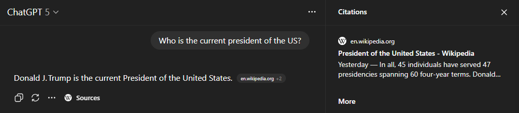 An example of a web search and its results. Source: Tenable, November 2025.